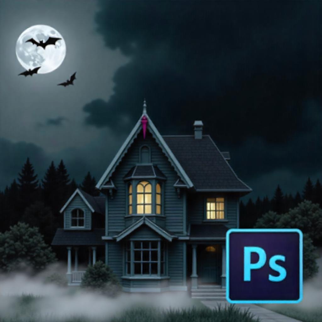 Photoshop ile Perili Ev Manipülasyonu Video Eğitimi