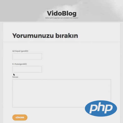 PHP ile Blog Script Yapımı - Yorumlar Video Eğitimi